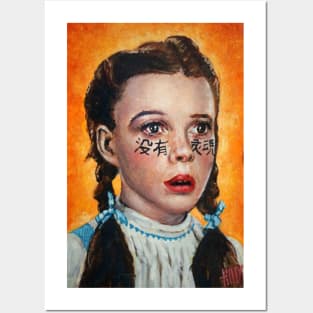 No Soul | Surreal Portrait of Dorothy | Wicked Witch | Face Tattoo | Acid Bath Psychedelic Surreal Tyler Tilley Painting Posters and Art